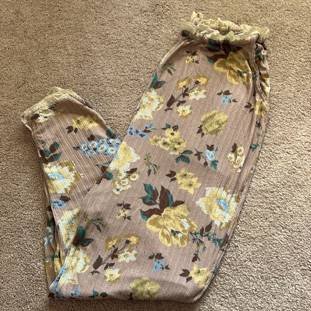 Free People Floral Print Lounge Pants